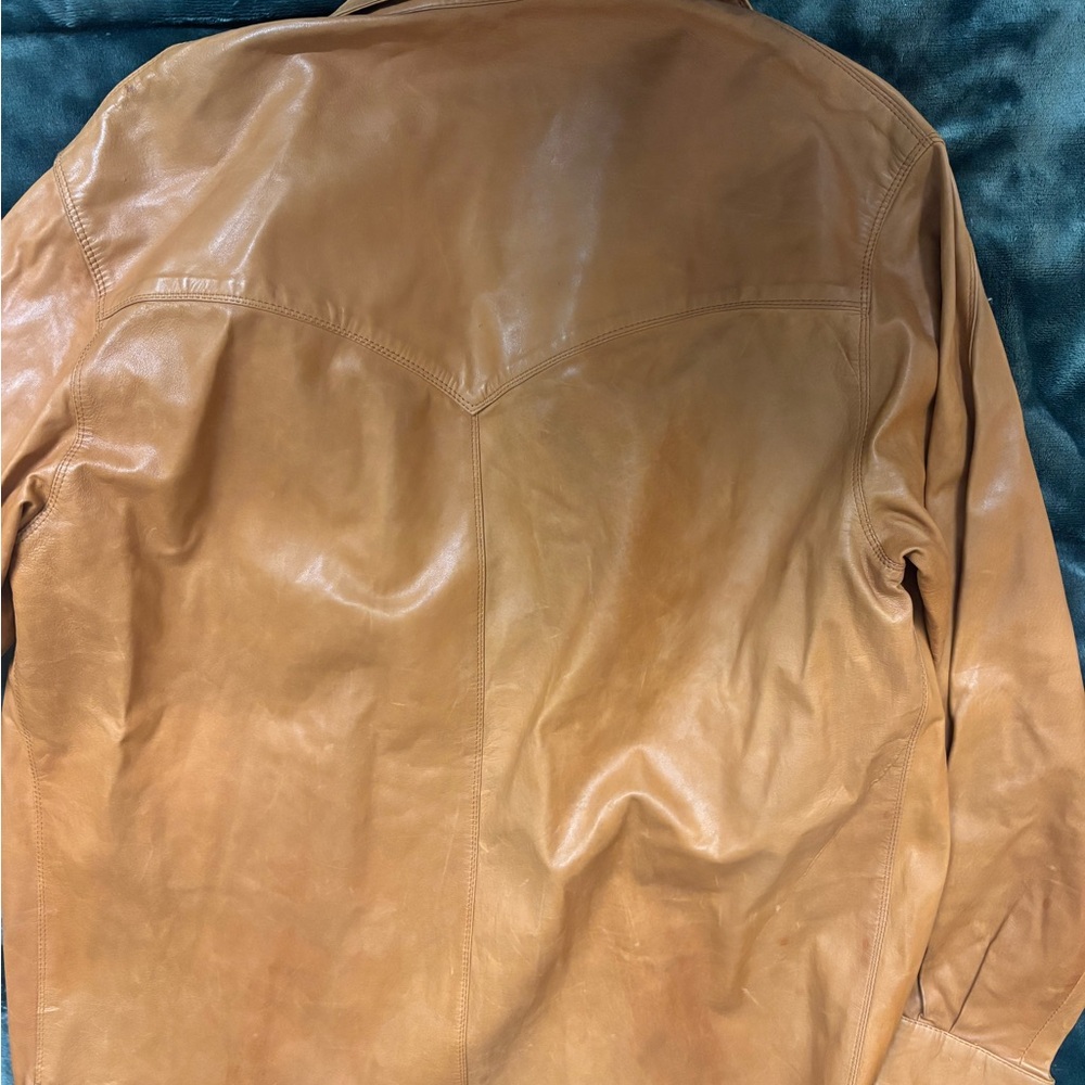 Robert Comstock Tan Leather Jacket - image 4